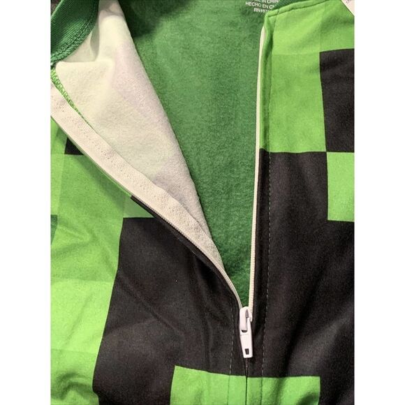 MINECRAFT Boys Sleeper CREEPER UNION SUIT PAJAMAS 1-PC FLEECE NWT - Picture 12 of 12